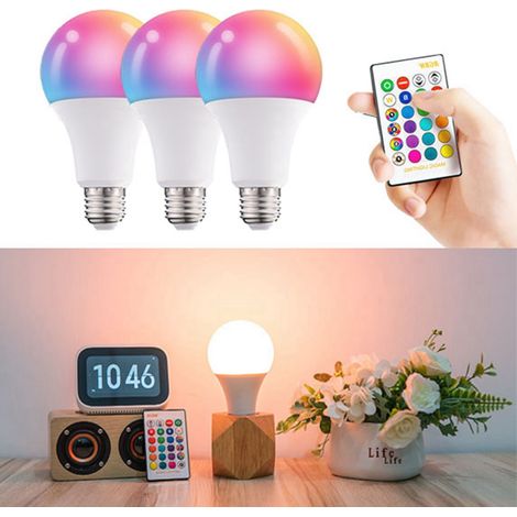 Dreifach-LED-Lampen mit Fernbedienung, RGB-LED-Lampen mit Farbwechsel für Küche und Wohnzimmer (1/5)