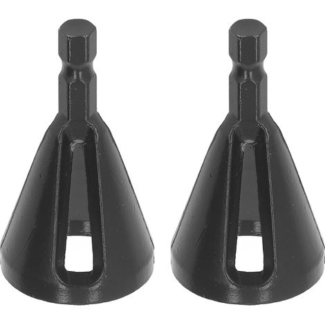 Outil d'ébavurage et de chanfreinage externe (lot de 2) : tige hexagonale à dégagement rapide, 3 fentes, noir. (1/5)
