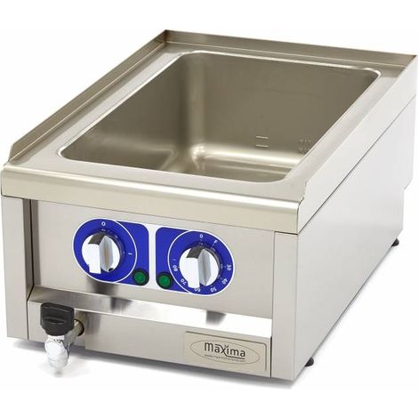 Bain-Marie - Unité individuelle - 60cm - avec robinet de vidange - Électrique - Maxima