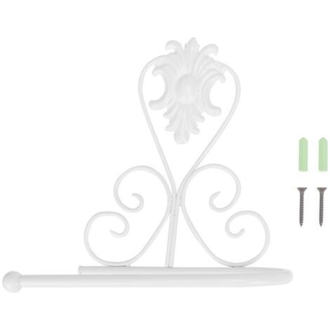 Porte-serviettes en papier, support mural pour mouchoirs, pour cuisine et salle de bain (blanc) (1/5)