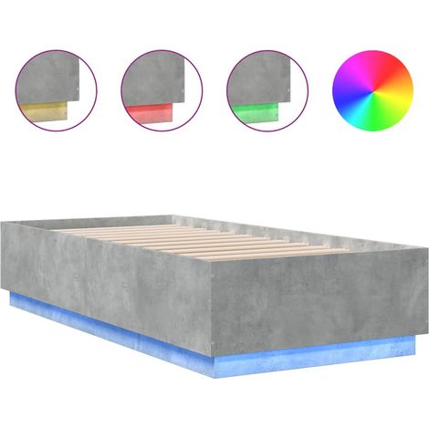Maison Exclusive - Estructura cama con luces LED madera gris horm (1/5)