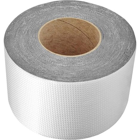 Ruban Butyle en Aluminium,Ruban Super Étanche,Caoutchouc Butyle,Ruban Adhesif Resistant a l Eau,Bande Etancheite Autocollante,Bande Etancheite Toiture,Ruban de Reparation Etanche (10cmx5m) (1/5)