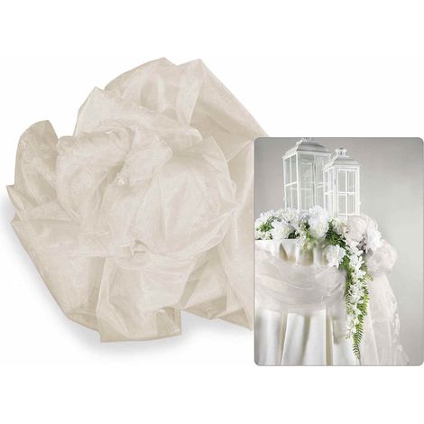 Teli in organza ecrù / champagne, Mt 3 x 1,5 H