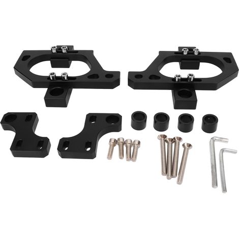 Support de montage pour projecteurs en aluminium noir, cache avant pour barre lumineuse, kit de fixation de remplacement pour Jeep Wrangler JL noir (1/5)