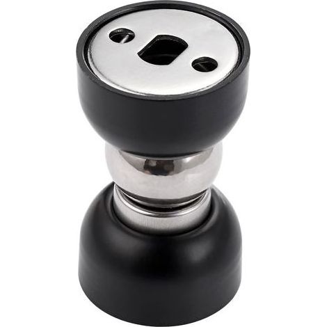 1pcs Arrêts de portes magnétiques butoir de porte en acier inox butée de porte avec vis (mini ,noir) (1/5)