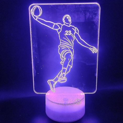 Lampe de nuit 3D compacte James Dunk, veilleuse LED pour chambre à coucher, lampe de table (1/2)