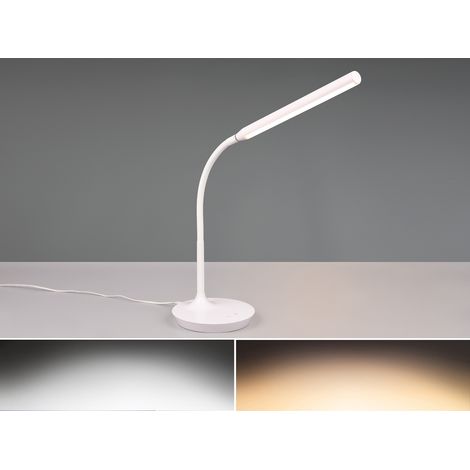 LED Schreibtischleuchte TORO Weiß, dimmbar & Lichtfarbe einstellbar, Höhe 38cm