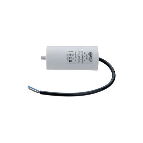 Condensateur Moteur 8uf 450vac 32x55mm Câbles + Tour M8 Ct8mf425v/c/32x55