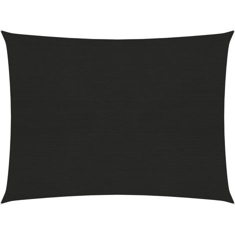 Voile d'ombrage 160 g-m² Noir 2x3,5 m PEHD (1/5)