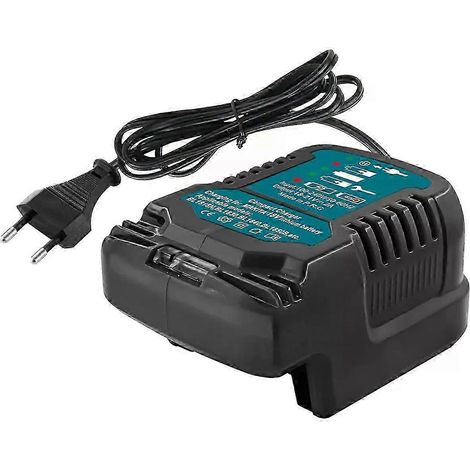 Chargeur de remplacement compatible avec les mini-chargeurs Makita 18 V DC18RC et les batteries lithium Makita BL1860, BL1450 et BL1830 (prise UE) - JXLGV (1/5)