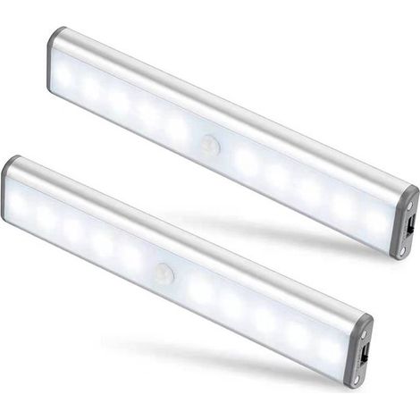 Éclairage LED - Lampe LED - Bande LED - Éclairage de placard - Éclairage d'escalier - Éclairage de cuisine - Veilleuse - Détecteur de mouvement - Fixation magnétique - Rechargeable par USB - Luminosit (1/5)