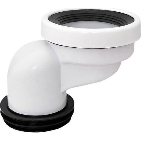 Raccord déporté pour WC 100mm, manchon PVC pour tube d'évacuation, accessoire sanitaire, connexion décalée, diamètre 100 mm, pièce de plomberie pour toilettes (1/5)