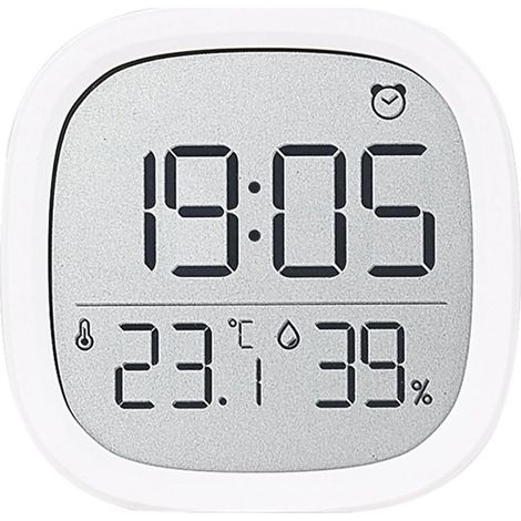 Réveil Numérique LCD avec Capteur de Température et Humidité, Horloge Murale Magnétique avec Affichage Date, Format 12/24H, Facile à Utiliser pour Maison, Cuisine et Bureau (1/5)
