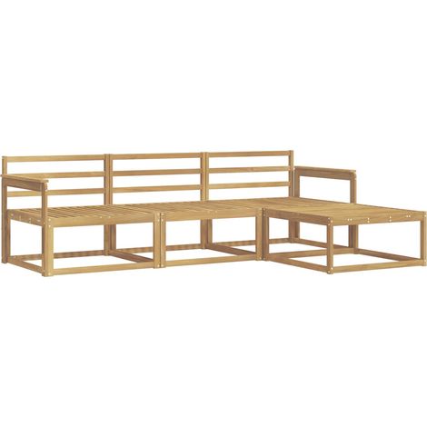 Set di divani da esterno 4 pcs Bianco 249,5 x 162,5 x 73 cm vidaXL