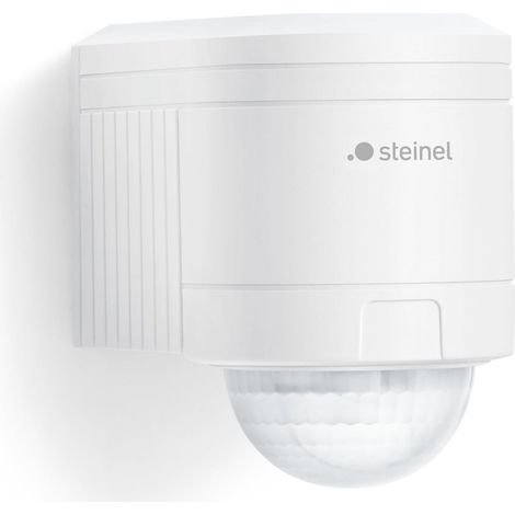 Steinel Sensore di movimento IS 240 bianco - Rilevatore con angolo di rilevamento 240, raggio d'azione 12m, supporto a parete ad angolo per interno ed esterno (1/2)