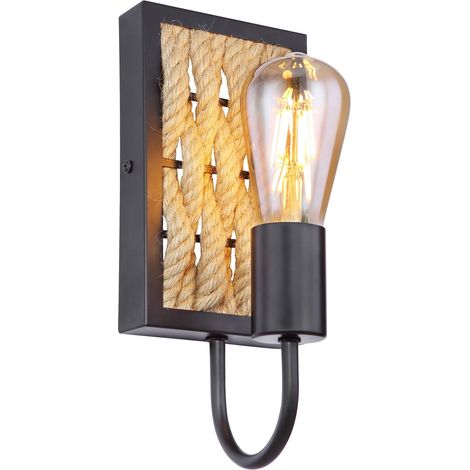 Globo Halia Applique murale noire mate 1x E27 (1/5)
