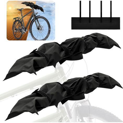 Lot de 2 housses de protection pour guidon de vélo électrique - Étanche - 210D - Protection de transport - Avec sangles, fermetures éclair - Protection contre la neige et la pluie - Résistant à (1/5)