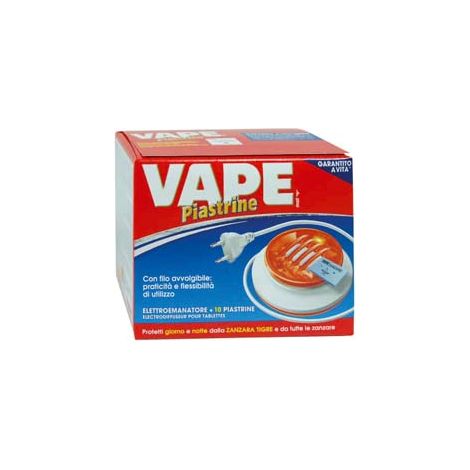 ELETTROEMANATORE A PIASTRINA VAPE MAT- - 1 diffusore + 10 piastrine - 6 pezzi VAPE