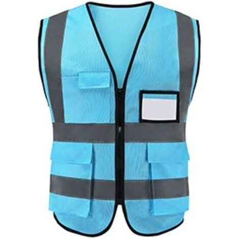 BUNTHAUS XL Gilet de Sécurité, Gilet Fluo Réfléchissant et Lavable, avec Fermeture Eclair, Haute Visibilité pour Cycliste, Conducteur, Coureur, Eboueur (1/4)