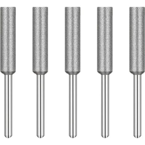 Kettensägenschärfer-Fräser, Diamant-Kettensägenschärfer, Schleifköpfe, Kettensägen-Schleifstein, 4 mm, für Kettensägenschärfer, 5 Stück