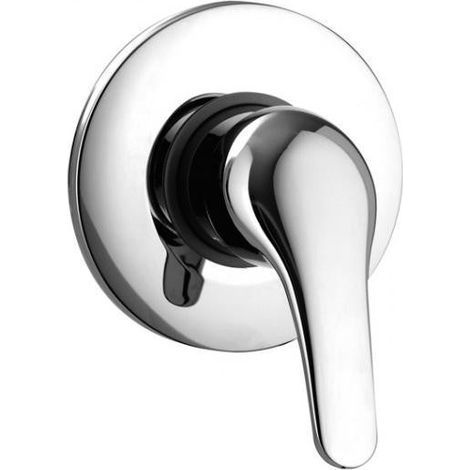 Bagnoclic – Mitigeur de douche encastré – Finition chrome poli – Bouton à levier pour réglage température – Inverseur pour modes de pulvérisation