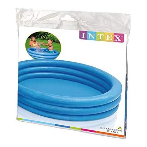 Piscina Rotonda "Crystal Blu" 3 Anelli +2 Anni - cm.114x25h. - peso kg.0,86 (59416)