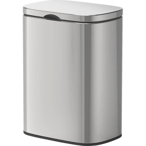 Wenko SARE cubo de basura mural 5 litros negro y plata