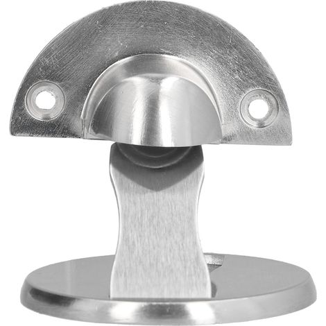 Unsichtbare Edelstahl-Bodenplatte, kein Bohren erforderlich dank Klebebefestigung, stoßfester Türmagnet, magnetischer Türstopper, Ausführung aus gebürsteter Zinklegierung. (1/5)