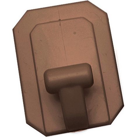Blister gancio adesivo gigante plast marrone 2 pezzi (1/2)
