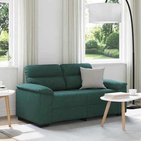 2-Sitzer-Sofa Dunkelgrün 160x81x84 cm Stoff