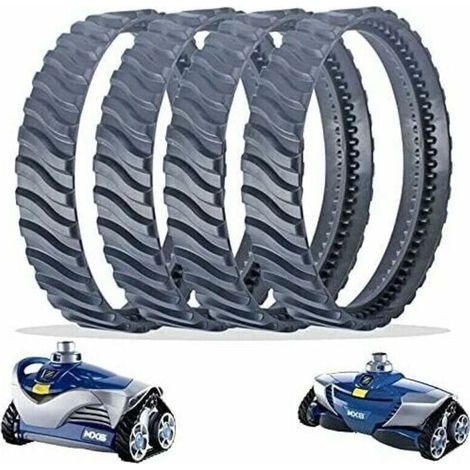 4 Replacement Tracks Black Pool Cleaner Tire Track Wheel R0526100 Compatible with Zodiac Baracuda MX6/MX8 Inground Pool Cleaning (1/4)