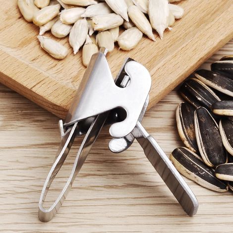 Ouvre-graines de melon pince en acier inoxydable éplucheur décortiqueur de noix dossier pinces à cacahuètes ouvre-graines de melon tournesol cuisine un petit (1/2)