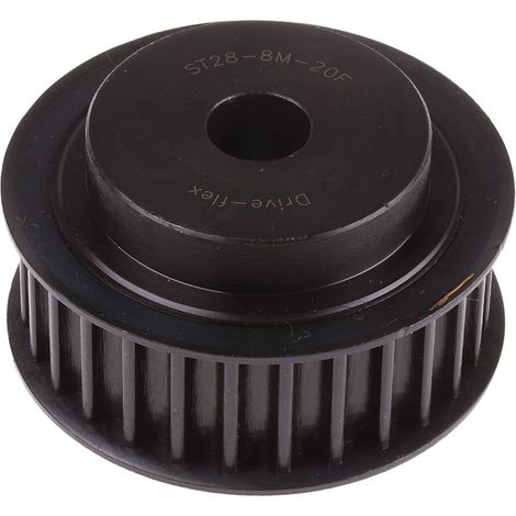 Poulie pour courroie crantée en Acier 28 dents , pas de 8mm, alésage 15mm ( Prix pour 1 )