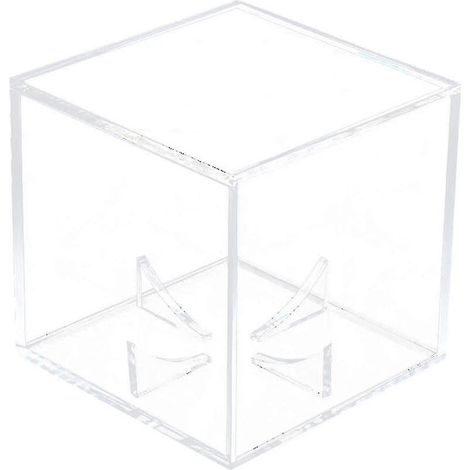 1 étui à balles de tennis transparent carré en acrylique, présentoir et boîte de rangement pour joueurs et fans. (1/5)