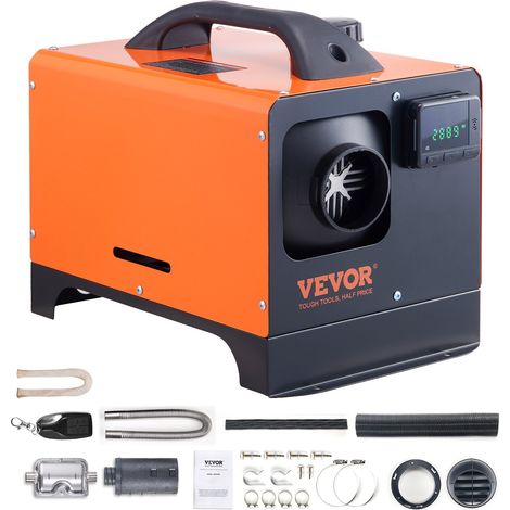 Chauffage Diesel Tout-en-Un Portable 12/24 V 5 kW Réchauffeur d'Air Diesel 0,16-0,52 L/h 8-36 ℃ Réglable 15-20 m² Contrôle LCD et Télécommande Réservoir 5 L pour Auto Sans Installation Intérieur (1/5)