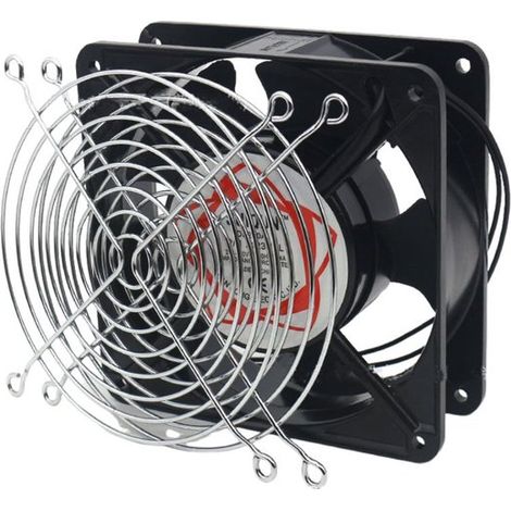 Ventilador axial de alta temperatura de 120 x 120 x 38 mm – Silencioso – para estufas de leña y calderas – Hasta un 30 % de ahorro energético. (1/2)