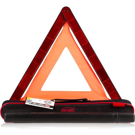 HEYNER® Warndreieck Pannenset mit ECE-Zertifikat für Auto & Kfz Unfall Pannenhilfe zugelassenes Pannendreieck Sicherheit