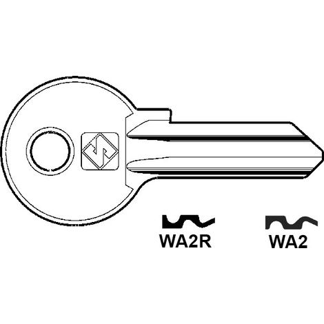 Chiavi per cilindri wally 4 spine grandi - wa2 dx