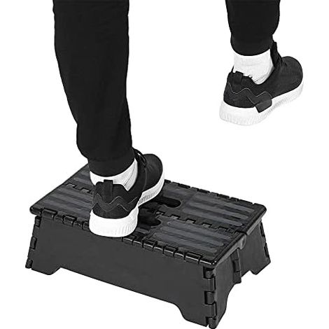 Marchepied Pliant Portable pour Enfants Personnes âgées Personnes handicapées Grand Tabouret marchepied en Plastique antidérapant avec poignée de Transport 38 x 21,5 x 13 cm (1/5)