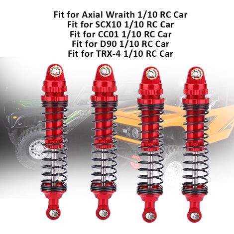 Stück rote Stoßdämpfer aus Aluminiumlegierung für SCX10 D90 1/10 Offroad-Auto (1/5)