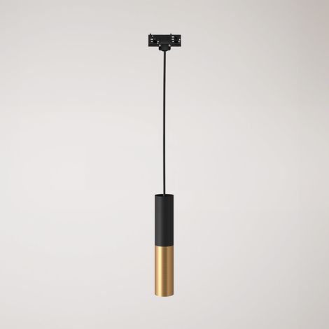 Creative Cables - Candeeiro suspenso de calha com abajur duplo Tub-E14 - lâmpada não incluída