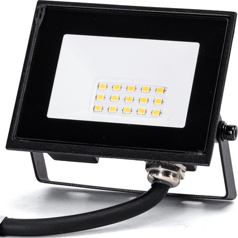 Faro proiettore Led Slim 10W Nero da esterno IP65 Bianco freddo 6500K Aigostar (1/5)