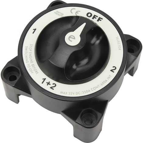 Interrupteur de batterie 350A robuste, coupe-circuit 4 positions pour camping-car, bateau, yacht, 32V, à fixation murale (1/5)