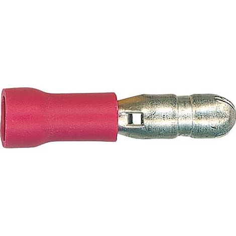 Fiche coaxial semi-isolee 1,25 mm², 4,0 mm Couleur rouge, emballage  :  100 pcs (1/2)
