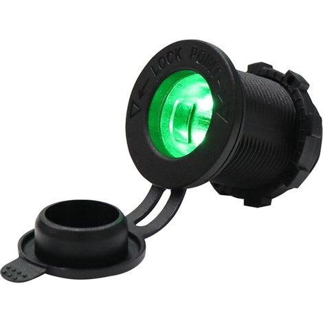 Presa accendisigari 10A/24V 20A/12V LED verde (1/5)