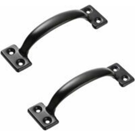 Furniture Handle, 2 Pieces Vintage Stainless Steel Kitchen Cabinet Handles for Wooden Doors, Iron Doors, Drawers, Shoe Cabinets, Black (1/4)