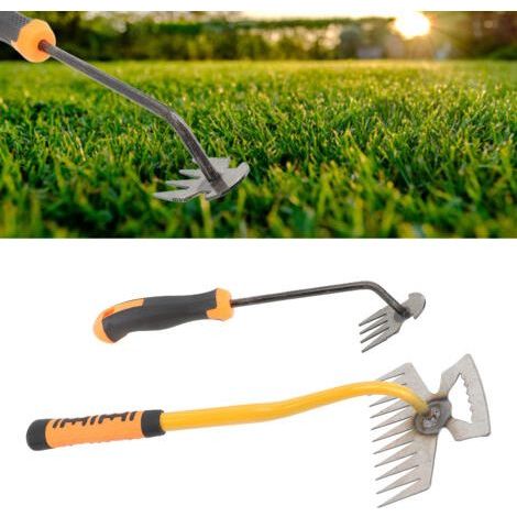 Gardening Tool for Pulling Weeds Stainless Steel Rake for Planting Flowers and Vegetables at Home - (1/4)