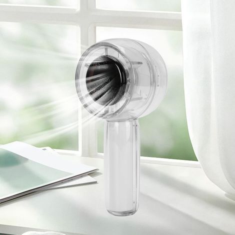 Ventilateur Portable Turbo Rechargeable avec Affichage Digital, 5 Vitesses et Régulation Graduée, Petite Taille PC pour Camping et Voyage (1/5)