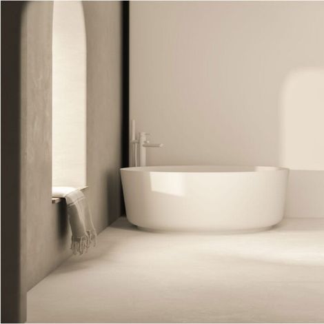 Bañera exenta redonda Solid Surface moderna SERAVA  110 cm