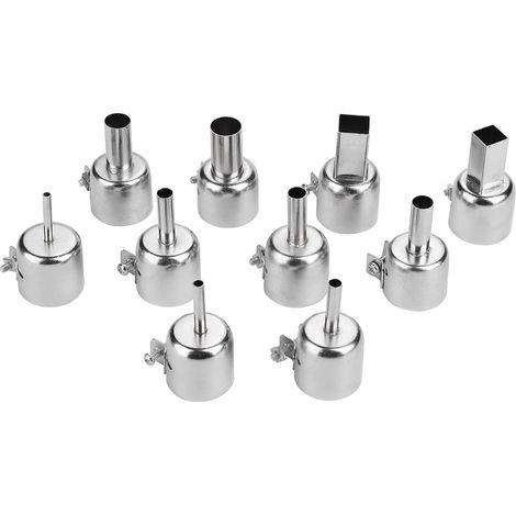 10Pcs Heat Gun Nozzle for 850 Hot Air Soldering Station Round & Square Nozzle